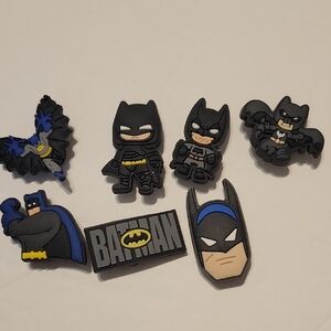 Batman Jibbitz shoe charms for Crocs clogs and slides.